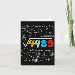67 Meme Square Root 4489 Do The Math Funny Birthda Card