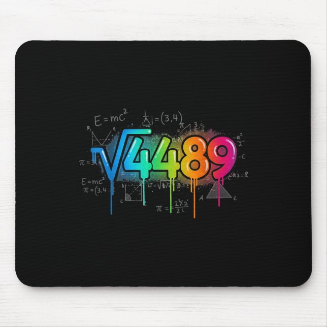 67 Meme Square Root 4489 Drip Six Seven Math Teach Mouse Pad (Front)