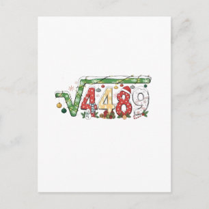 67 Meme Square Root 4489 Six Seven Math Christmas Announcement Postcard