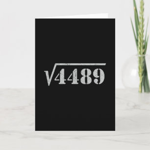 67 Meme Square Root 4489 Slang Math 6 7 Retro Men  Card