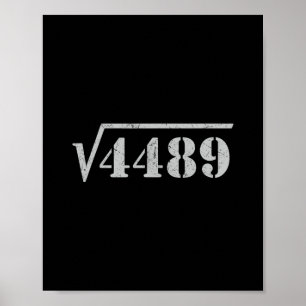 67 Meme Square Root 4489 Slang Math 6 7 Retro Men  Poster