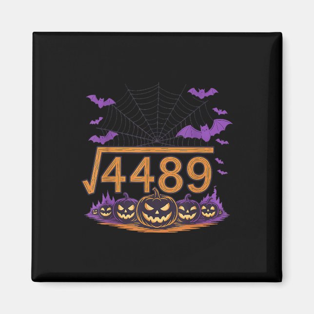 67 Meme Square Root 4489 Slang Math Halloween Cost Magnet (Front)