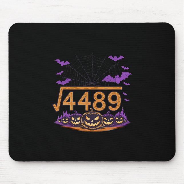 67 Meme Square Root 4489 Slang Math Halloween Cost Mouse Pad (Front)