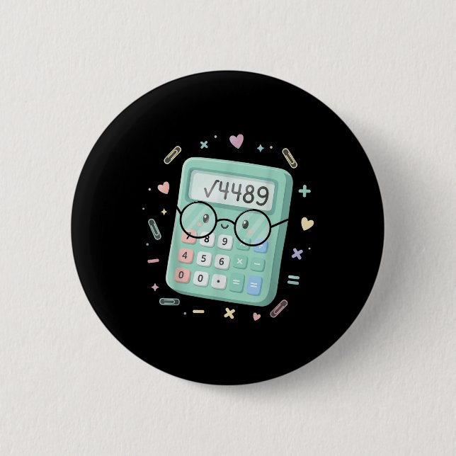 67 Meme Square Root 4489 Slang Six Seven Math Calc 2 Inch Round Button (Front)