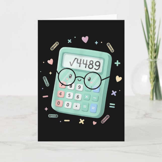 67 Meme Square Root 4489 Slang Six Seven Math Calc Card (Front)