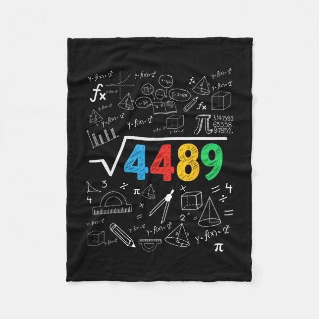 67 Meme Square Root 4489 Slang Six Seven Math Teac Fleece Blanket (Front)