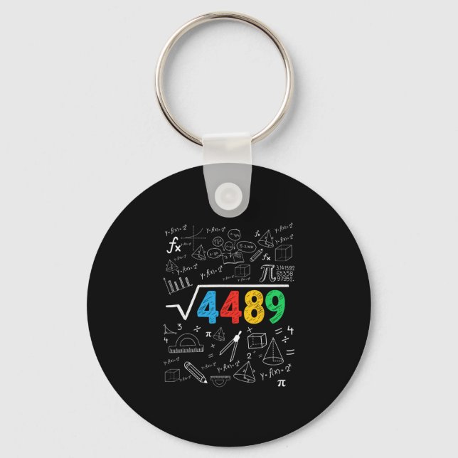 67 Meme Square Root 4489 Slang Six Seven Math Teac Keychain (Front)