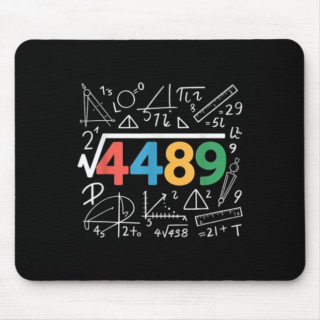 67 Meme Square Root 4489 Slang Six Seven Math Teac Mouse Pad (Front)