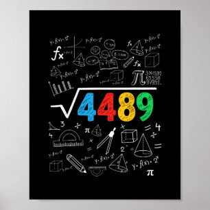 67 Meme Square Root 4489 Slang Six Seven Math Teac Poster