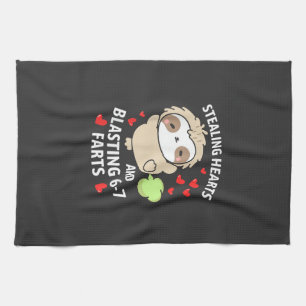 67 Meme Stealing Hearts Valentine's Day Sloth Kids Kitchen Towel