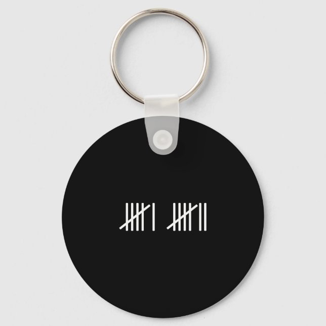 67 Meme Tally Marks Counting Slang 6 7 Brainrot Mi Keychain (Front)