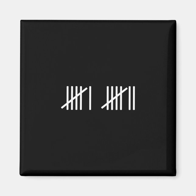 67 Meme Tally Marks Counting Slang 6 7 Brainrot Mi Magnet (Front)