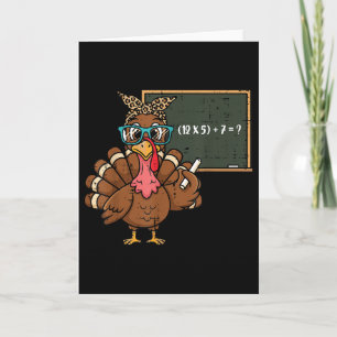 67 Meme Thanksgiving Turkey Funny 6 7 Teacher Men  Card