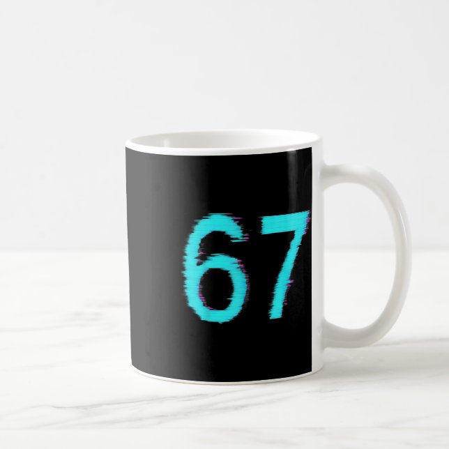 67 Meme Trending Gen Z Alpha Six Seven 6 7  Coffee Mug (Right)