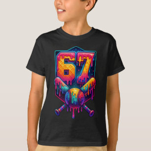 67 Meme Trendy Baseball Funny Number 67 Player Six T-Shirt