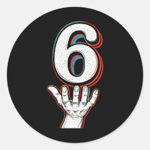 67 Meme Trendy Couple Matching Halloween Funny Six Classic Round Sticker