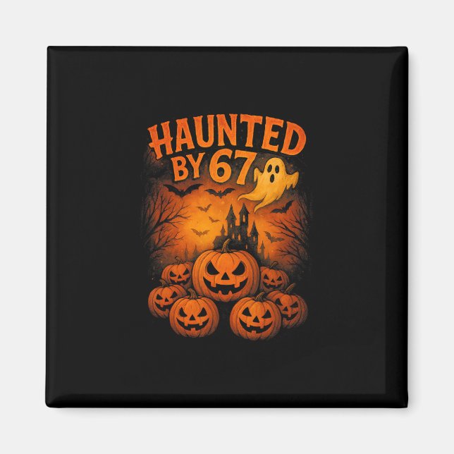 67 Meme Trendy Ghost Halloween Funny Six Seven Gen Magnet (Front)