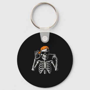 67 Meme Trendy Skeleton Halloween Funny Six Seven  Keychain