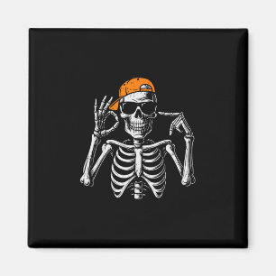 67 Meme Trendy Skeleton Halloween Funny Six Seven Magnet