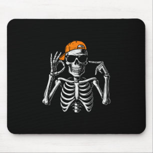 67 Meme Trendy Skeleton Halloween Funny Six Seven Mouse Pad