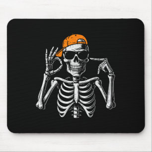 67 Meme Trendy Skeleton Halloween Funny Six Seven Mouse Pad