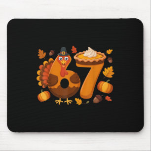 67 Meme Turkey 6-7 Funny Six Seven Thanksgiving  Mouse Pad