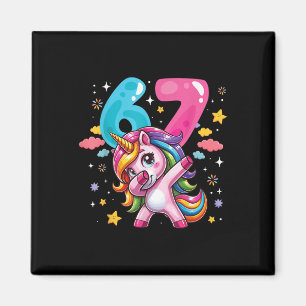67 Meme Unicorn For Girls Six Seven Meme Brainrot Magnet