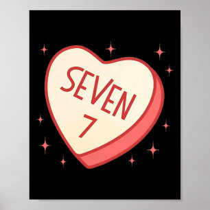 67 Meme Valentines Day Candy Heart Six Seven Match Poster