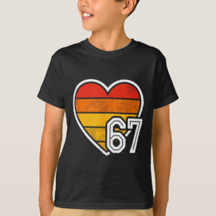 67 Meme Valentines Day Heart Six Seven 6 7 6_7 6-7 T-Shirt