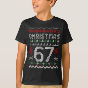 67 Meme Xmas Gen Alpha Fun Six Seven Ugly Christma T-Shirt