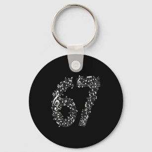 67 Music Meme Six Seven Music Teacher Musician  Keychain