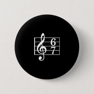67 Music Meme Slang Musician Kids Funny Music Teac 2 Inch Round Button