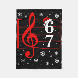 67 Music Meme Slang Musician Santa Music Teacher C Fleece Blanket