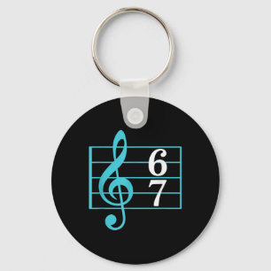 67 Music Meme Slang Six Seven Music Teacher Funny  Keychain