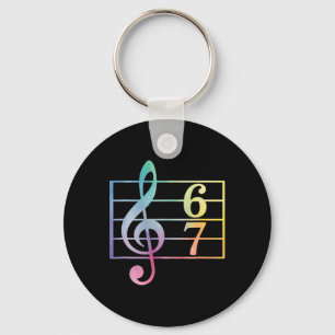 67 Music Meme Slang Six Seven Music Teacher Funny Keychain