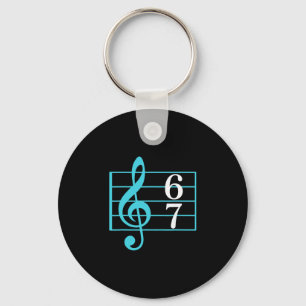 67 Music Meme Slang Six Seven Music Teacher Funny  Keychain
