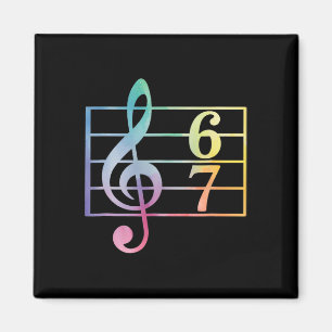 67 Music Meme Slang Six Seven Music Teacher Funny Magnet