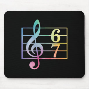 67 Music Meme Slang Six Seven Music Teacher Funny Mouse Pad