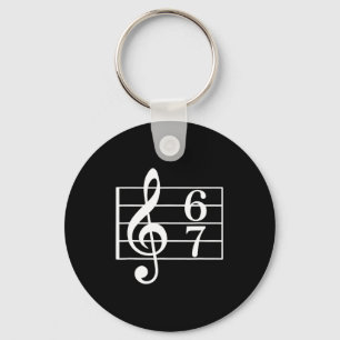 67 Music Meme Slang Six Seven Music Teacher School Keychain