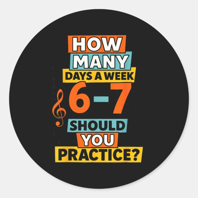 67 Music Teacher Meme Funny Musician Slang For Tea Classic Round Sticker (Front)