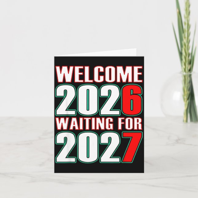 67 New Year Welcome 2026 Trendy Gen Alpha Slang  Card (Front)
