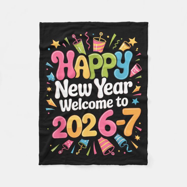 67 New Year's Eve - Happy New Year 2026-7 Funny 67 Fleece Blanket (Front)