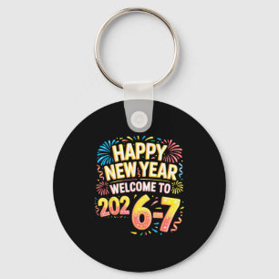 67 New Year's Eve - Happy New Year 2026-7 Funny 67 Keychain