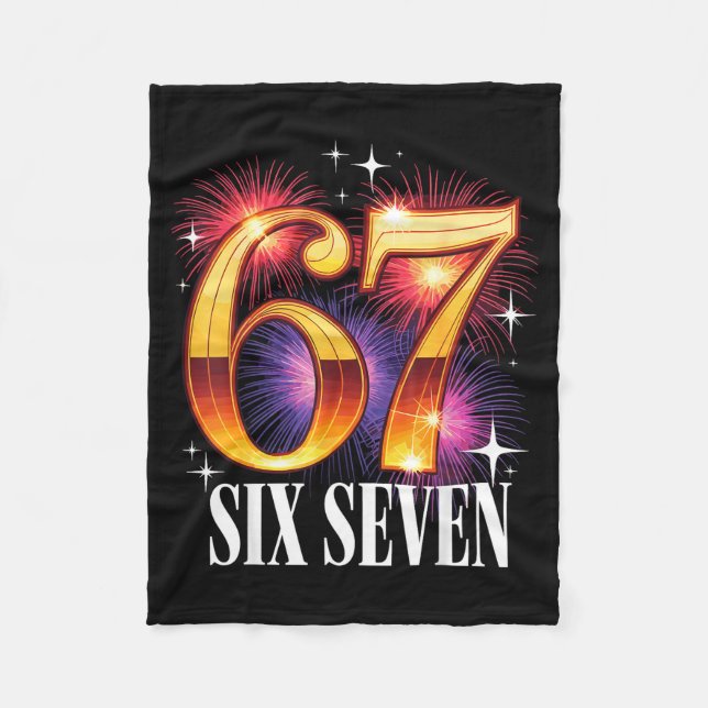 67 New Years Eve Party Pajama Shirt 6 7 Meme 67 20 Fleece Blanket (Front)
