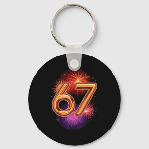 67 New Years Eve Party Pajama Shirt 6 7 Meme 67 20 Keychain