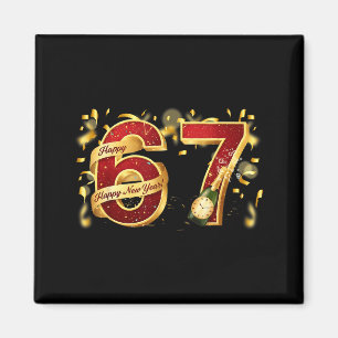 67 New Years Eve Party Pajama Shirt 6 7 Meme 67 Ch Magnet