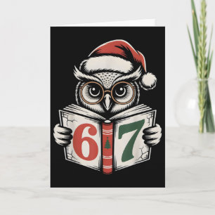67 Number Owl Christmas Internet Meme Holiday  Card