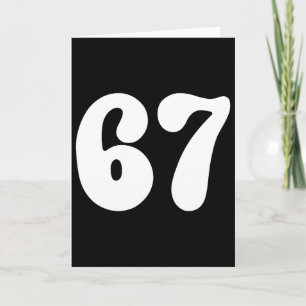 67 Number Six Seven Funny Meme Slang Teen Kids Mat Card