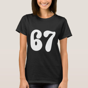 67 Number Six Seven Funny Meme Slang Teen Kids Mat T-Shirt