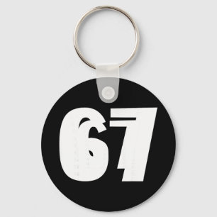 67 Number Sixty-seven Funny Meme Six Seven Matchin Keychain